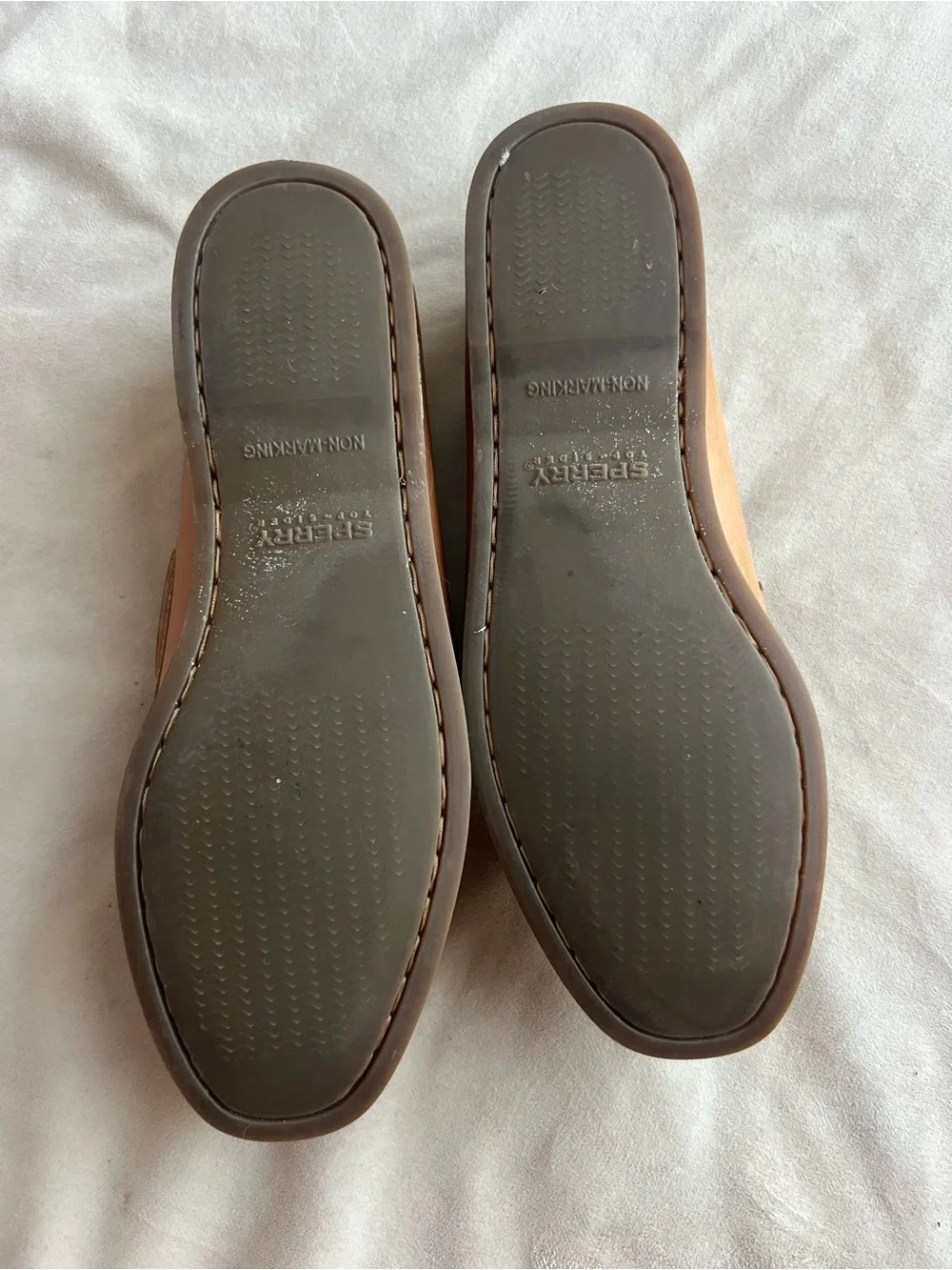 Sperry Men’s Cognac Leather Boat Shoes with Rawhide Laces